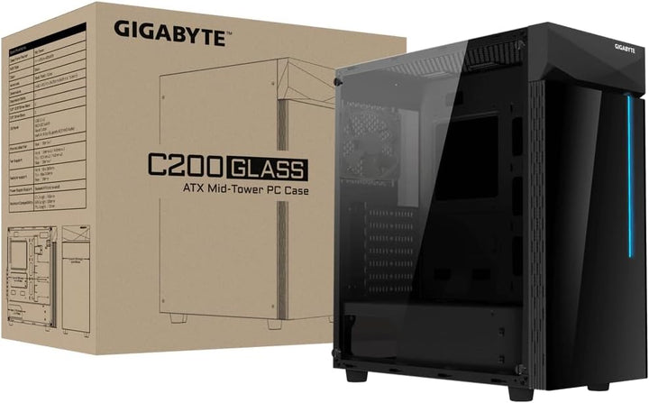 Gigabyte GB-C200G PC Case ATX/M-ATX/Mini-ITX 133353 Schwarz