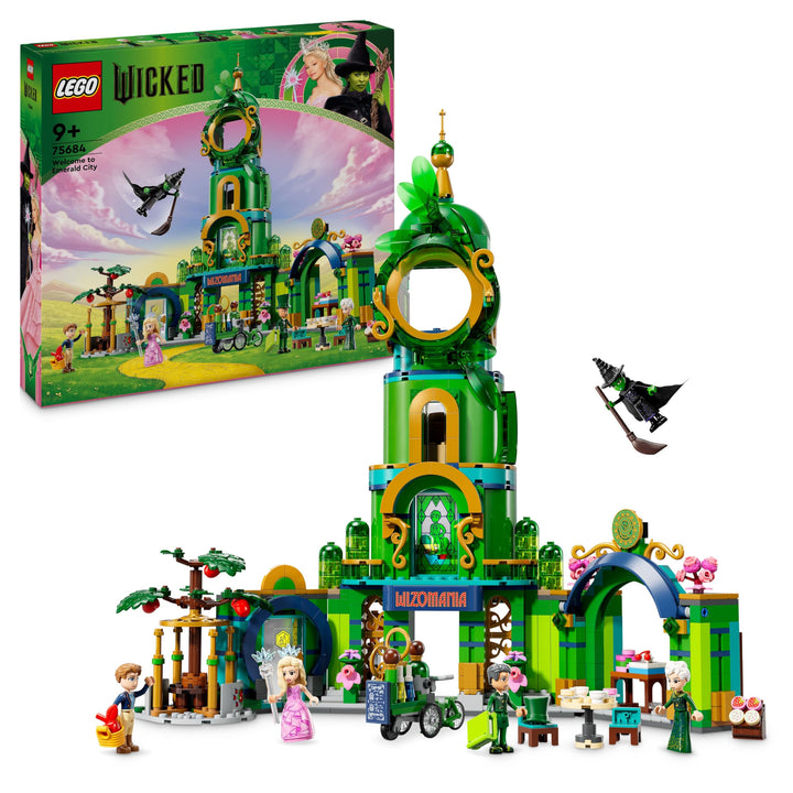 LEGO Wicked Willkommen in Emerald City, Spielzeug mit Turm, Glinda und Elphaba Mini-Puppen, Geschenk