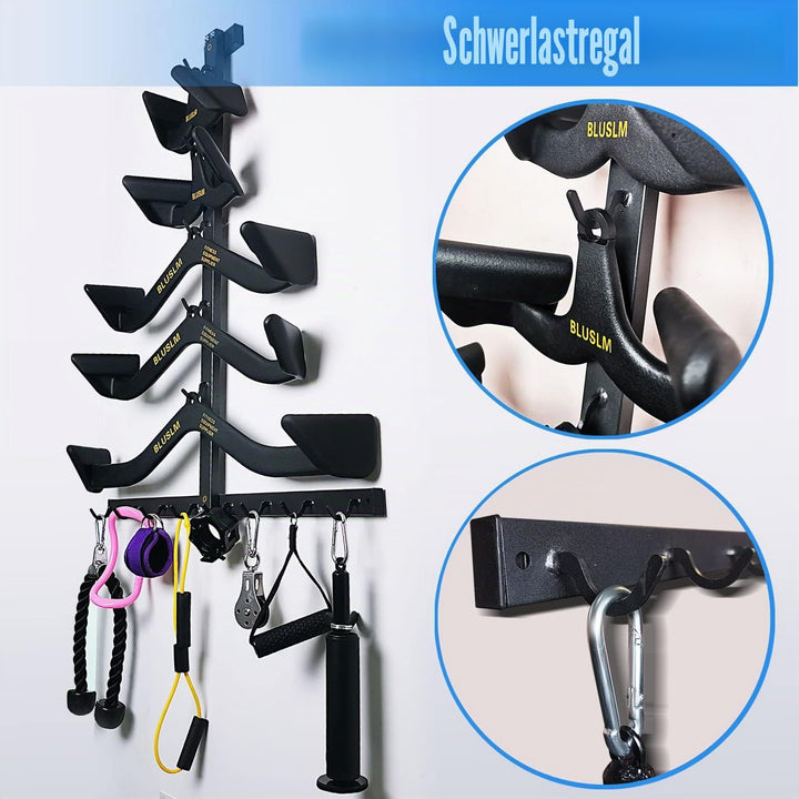 Gym Fitness Lat-Pull-Down-Stange Aufbewahrungsregal für Mag-Grip, robuster A-Rahmen-Ständer für Lat-
