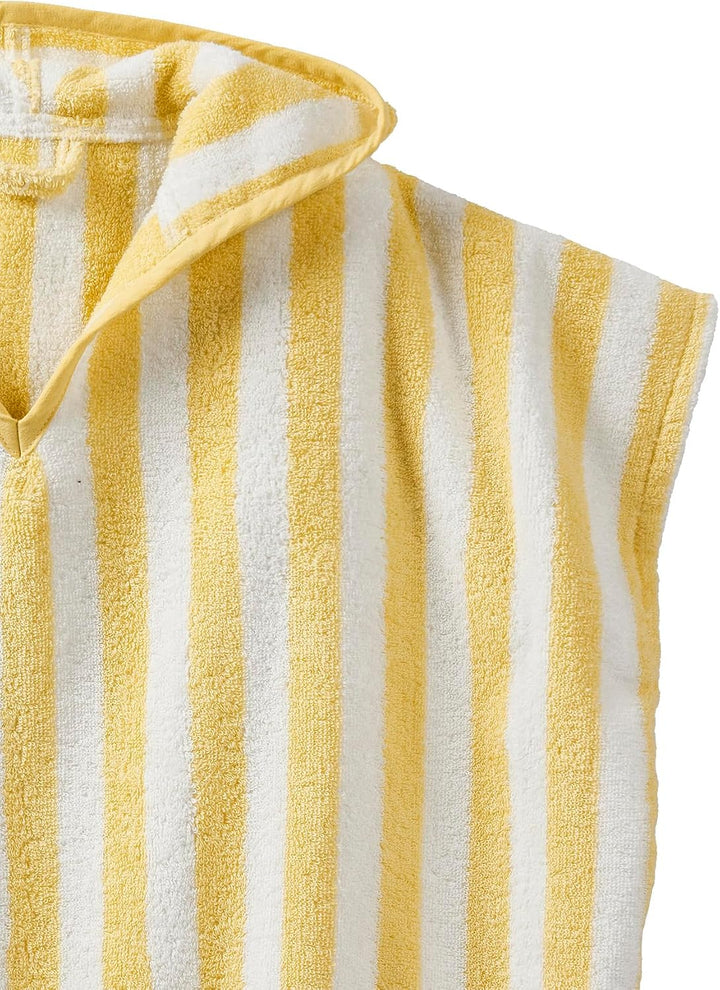 Vertbaudet Kinder Bade-Poncho 122/140 gelb gestreift, 122/140 gelb gestreift