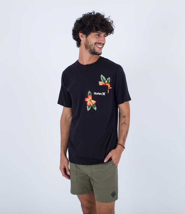 Hurley Herren Evd Halekulani Pkt S/S Tshirt, Schwarz