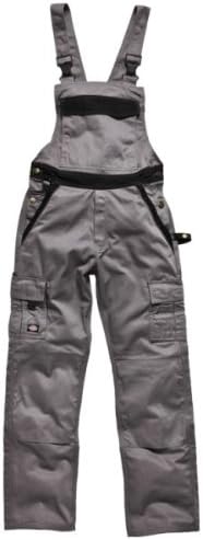 Dickies Industry300 Latzhosen Arbeitshosen Service, Farbe:grau/schwarz;Grösse:48 Grau/Schwarz 48, Gr