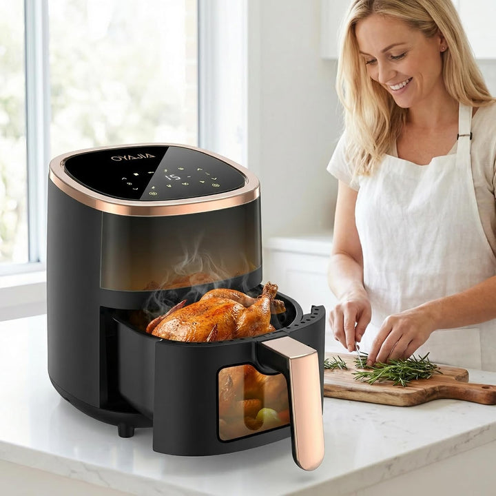 Heissluftfritteuse 6L Airfryer mit 8 Programme, Rapid Air Heisslufttechnologie, Touchscreen, Sichtfe