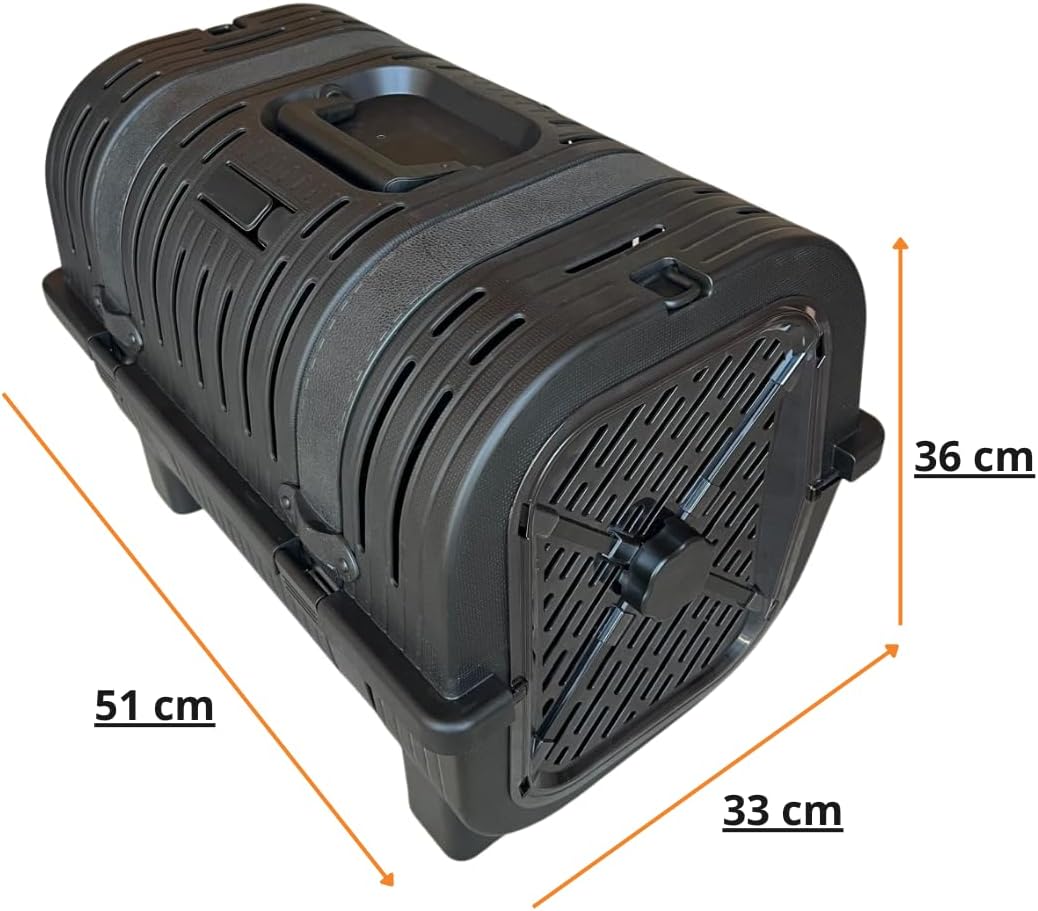 Mamapetz Lull Carrier Premium Haustier Transportbox Hund &amp; Katze Sicher &amp; Stilvoll (Schwarz), Schwar
