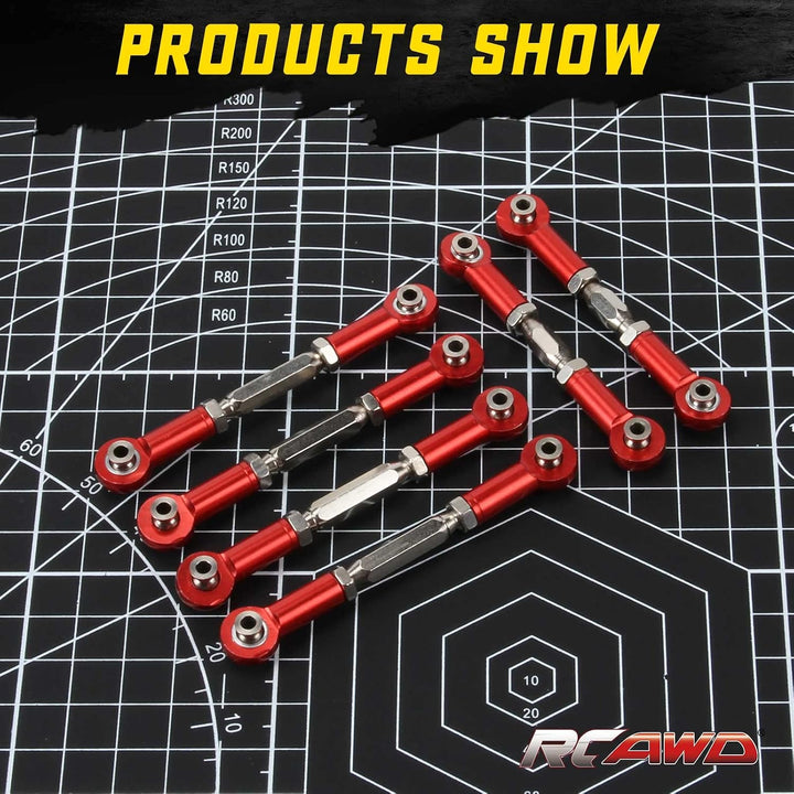 RCAWD RC Spannschlösser Link Set Spurstange für 1/10 ARRMA 3s Vorteks Senton Granit Big Rock Typhon