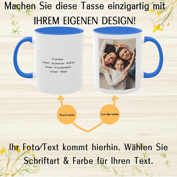 Individuelle Tasse mit Bild oder Text Ihrer Uploads, personalisierte Tasse, mikrowellen- und spülmas