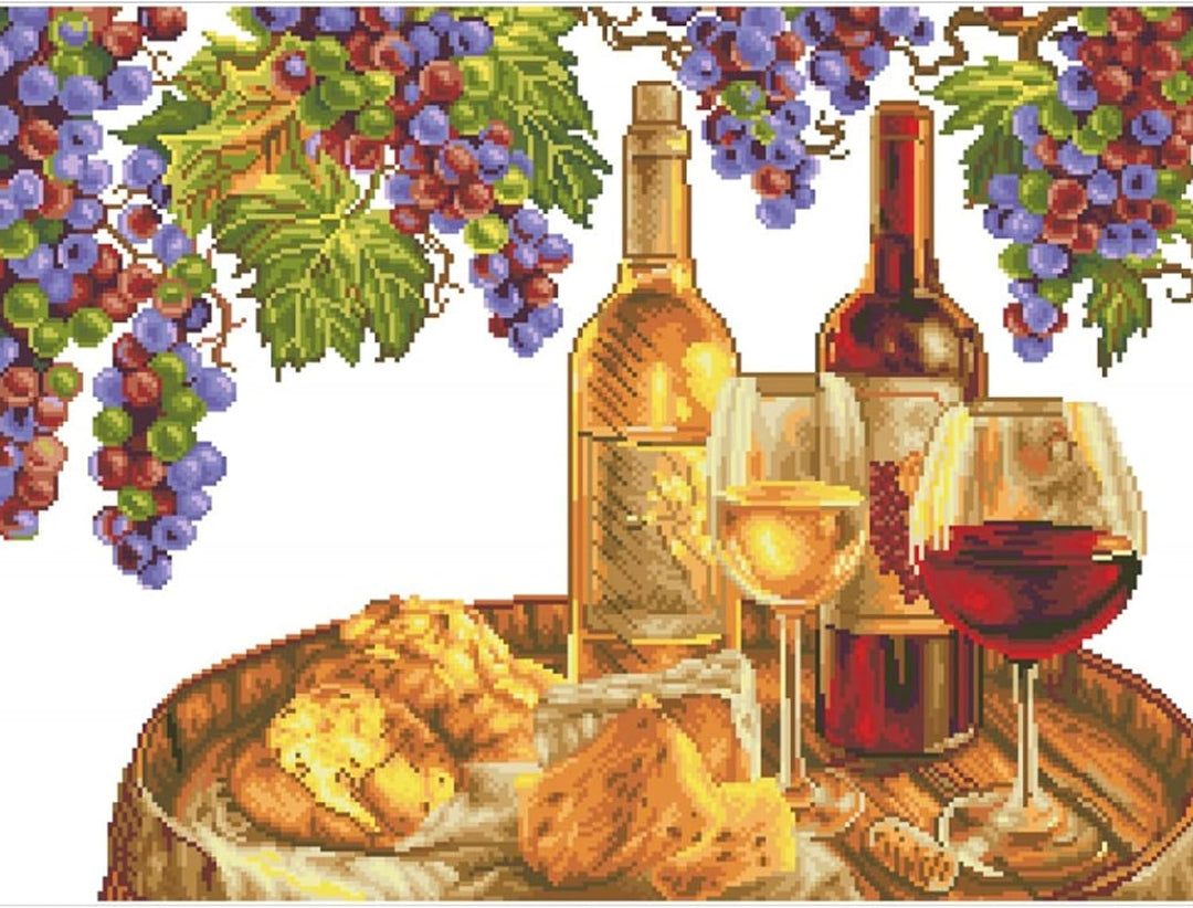 Diamond Dotz DD13-015 Wein, ca. 70 x 52 cm gross, Diamond Painting, Malen mit Diamanten, funkelndes