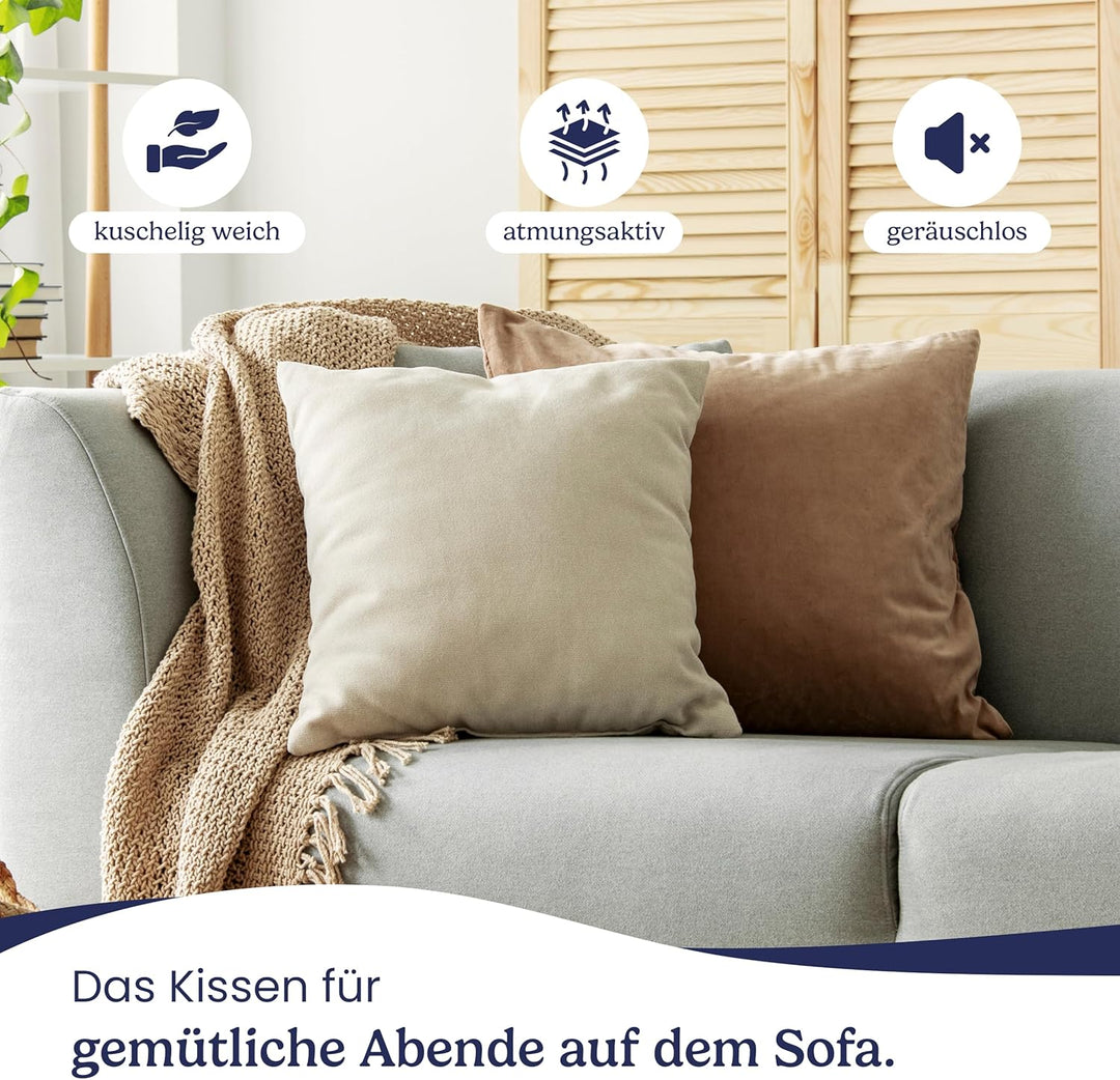 Gentle North Kopfkissen (40x80 cm gross) - 6er Set Kissen für Bett und als Dekokissen - Mit Reissver