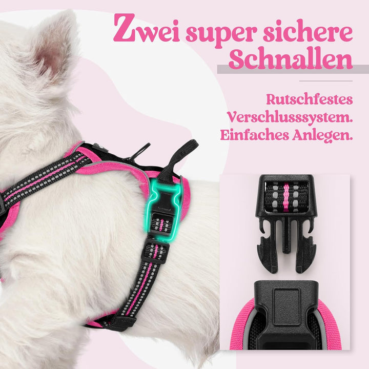 rabbitgoo Hundegeschirr Mittelgrosse Hunde, Anti Zug Geschirr mit Kontrolle, No Pull Verstellbar Hun