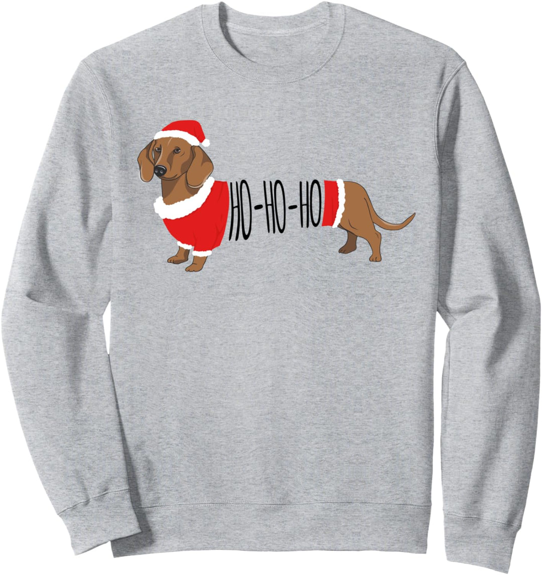 Hohoho Weihnachtsdackel Weihnachtsmann Sweatshirt