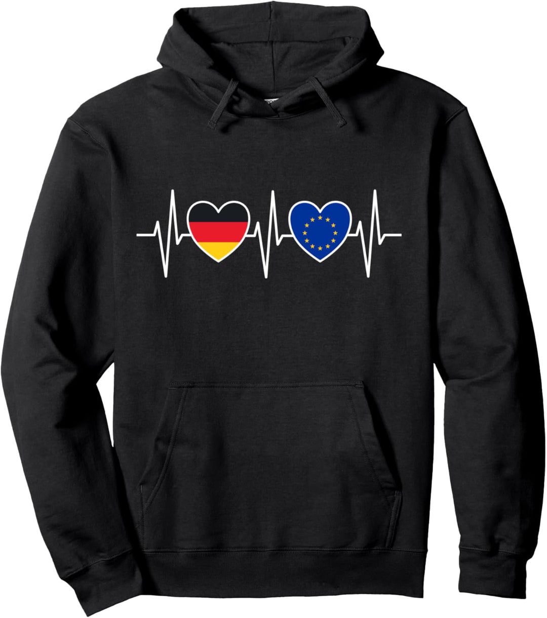 Deutschland und Europa Europäische Union EU Flaggen Fahnen Pullover Hoodie