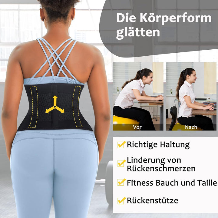 Junlan Bauchweggürtel Korsett Damen Bauchweg Schwitzgürtel Zum Waist Trainer Damen Neopren Gürtel Sa