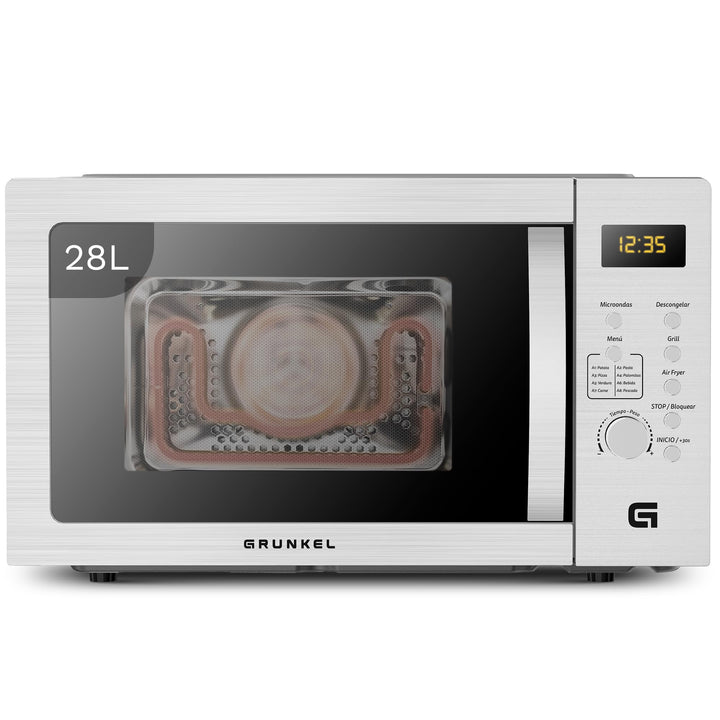 Grunkel MW-28AIRFRYER Mikrowelle mit Grill und Airfryer, 28 l und 3 Funktionen, Mikrowelle 900 W, Gr