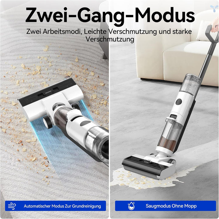 JONR ED12 Nass Trockensauger Akku, Selbstreinigung, Saug Wisch Staubsauger, Saugwischer Kabellos, Ka