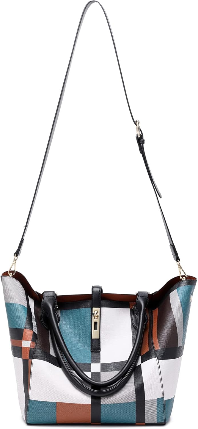 sqlp Damen Henkeltaschen Leder Gross Kapazität Shopper Tasche Student Schultasche Arbeit Handtasche