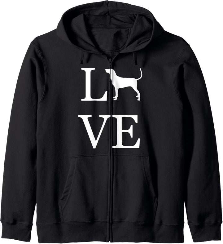 Hundebesitzer "I Love Coonhound", Weiss Kapuzenjacke