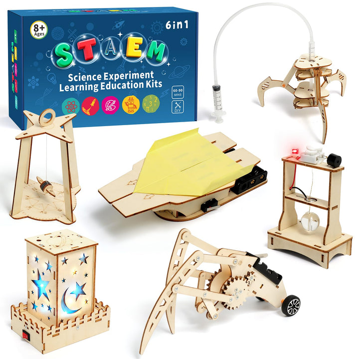 Experimente für Kinder 8+, DIY Kinderspielzeug, Experimentierkasten 6 Stück