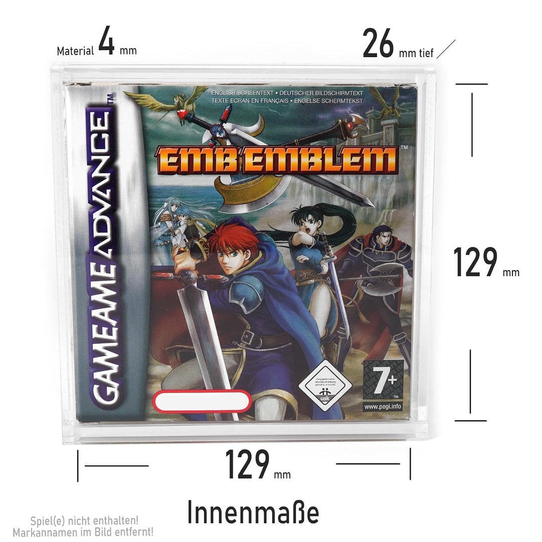 RetroRetter 2x Acryl Case für GameBoy Classic Color Advance Spiel OVP - DMG GBC GBA UV Schutz Protec