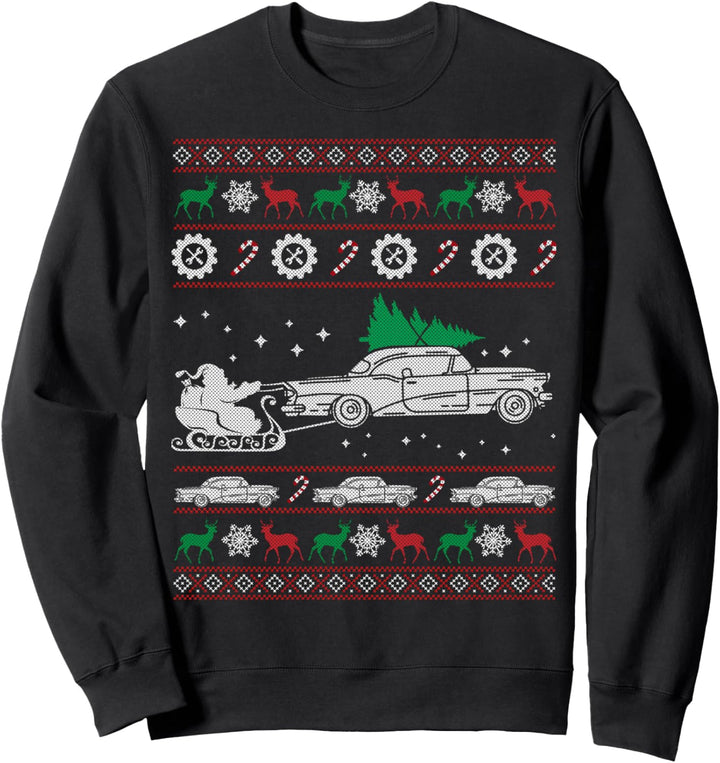 Funny Classic Car Ugly Christmas Sweater Xmas Gift Sweatshirt