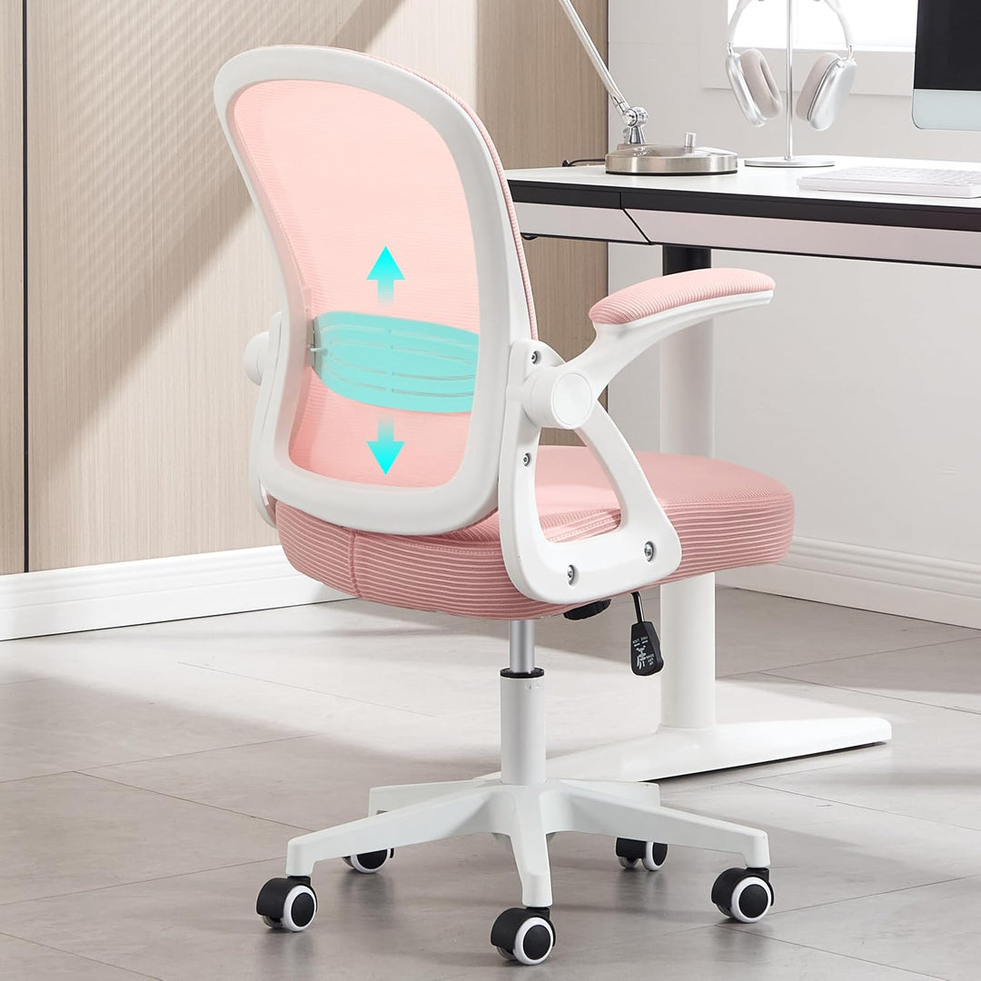 Fizzin Ergonomischer Bürostuhl Rosa Schreibtischstuhl, 150 kg, Rosa