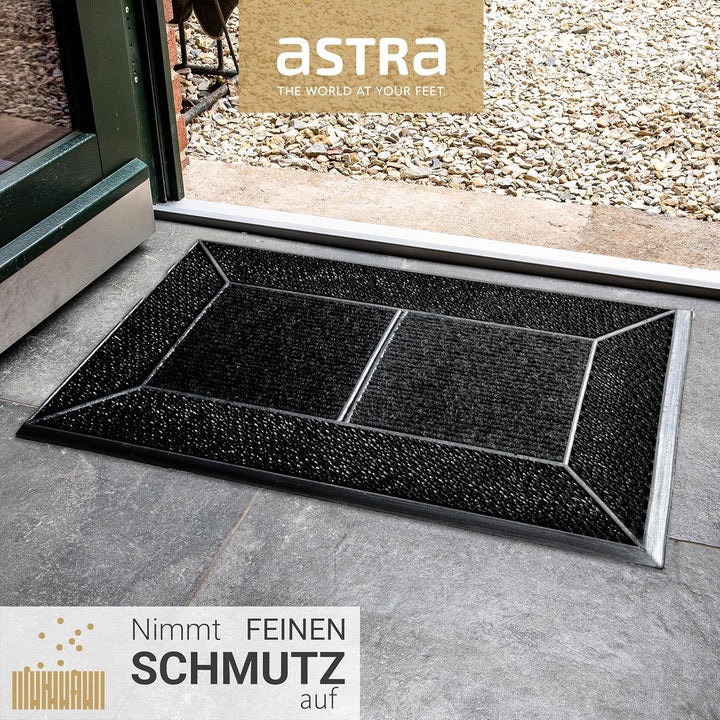 Fussmatte aussen rutschfest wetterfeste Fussmatte 45x75cm Streifen anthrazit Streifen Anthrazit (Rec
