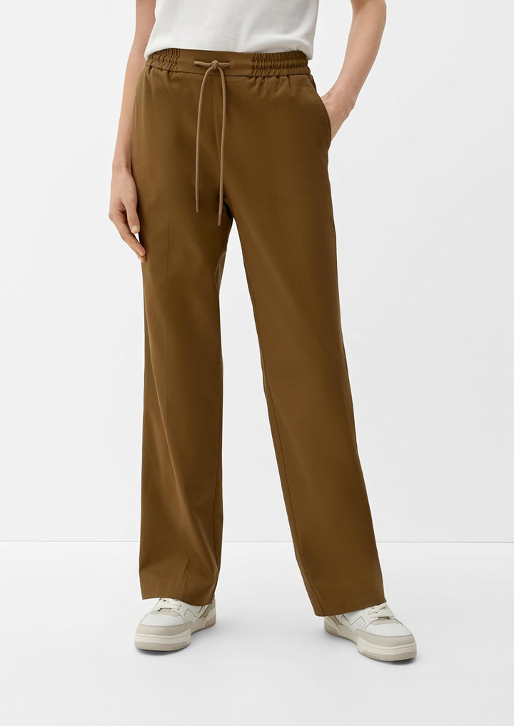 s.Oliver Damen Hose lang, Loose Fit 40 Grün, 40 Grün