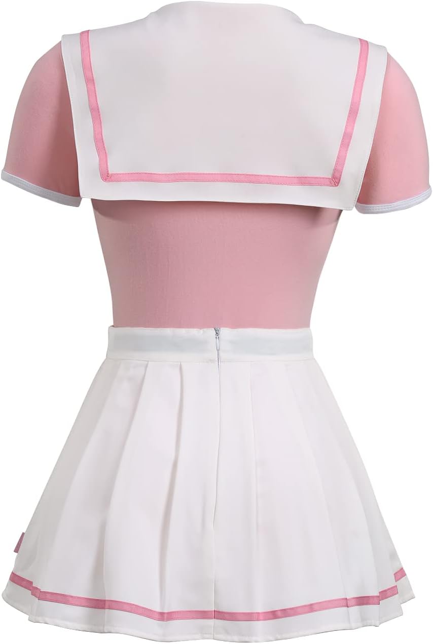 CutiePlusU Baumwoll Strampler Einteiler für Erwachsene Cosplay Goodnight Einteiler Rock-Set Rosa XS,