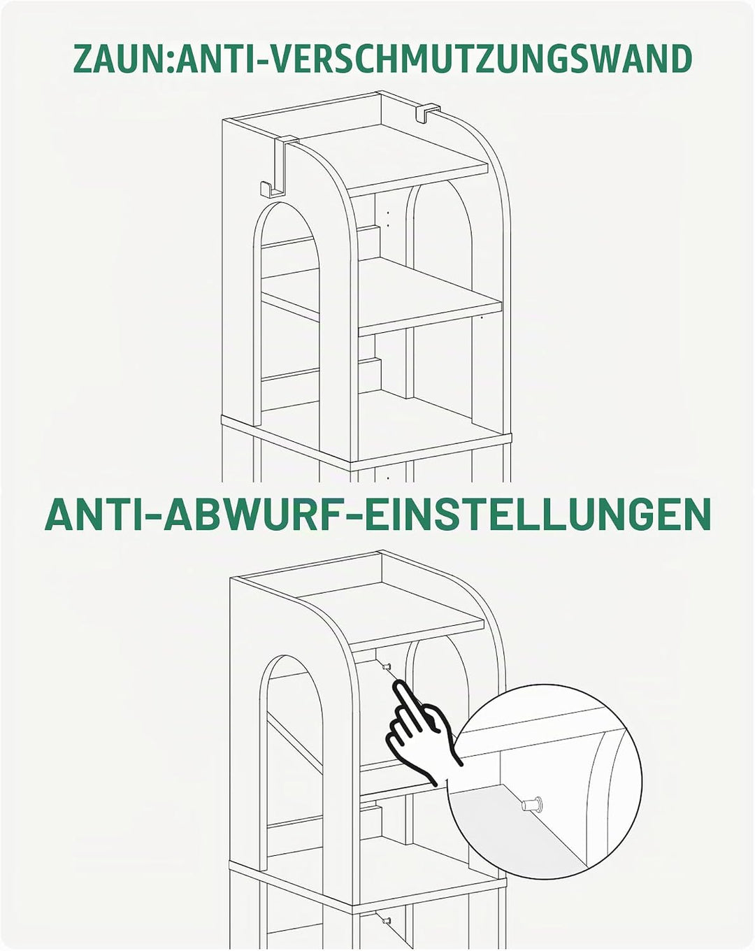 Hzuaneri Vertikales Schuhregal, 7 Ebenen Schmale Schuhregale, Holz-Schuh-Organizer Für Schrank, Eing