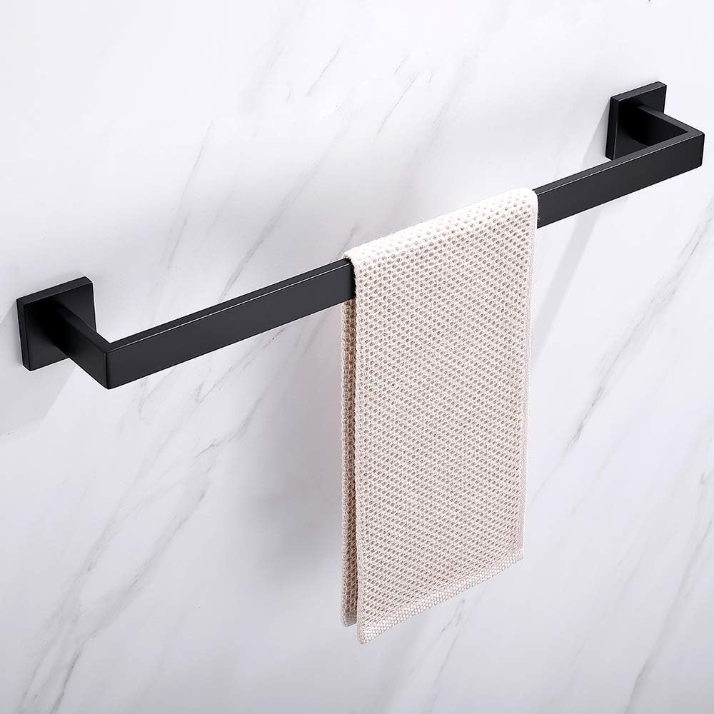 TASTOS XBJ7 Stainless Steel Towel Rack Black, Acrylic Schwarz 23.6-Inch, Schwarz 23.6-Inch