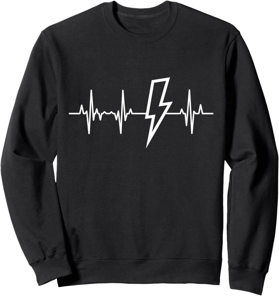 Elektriker Herzschlag für Elektrotechniker Sweatshirt