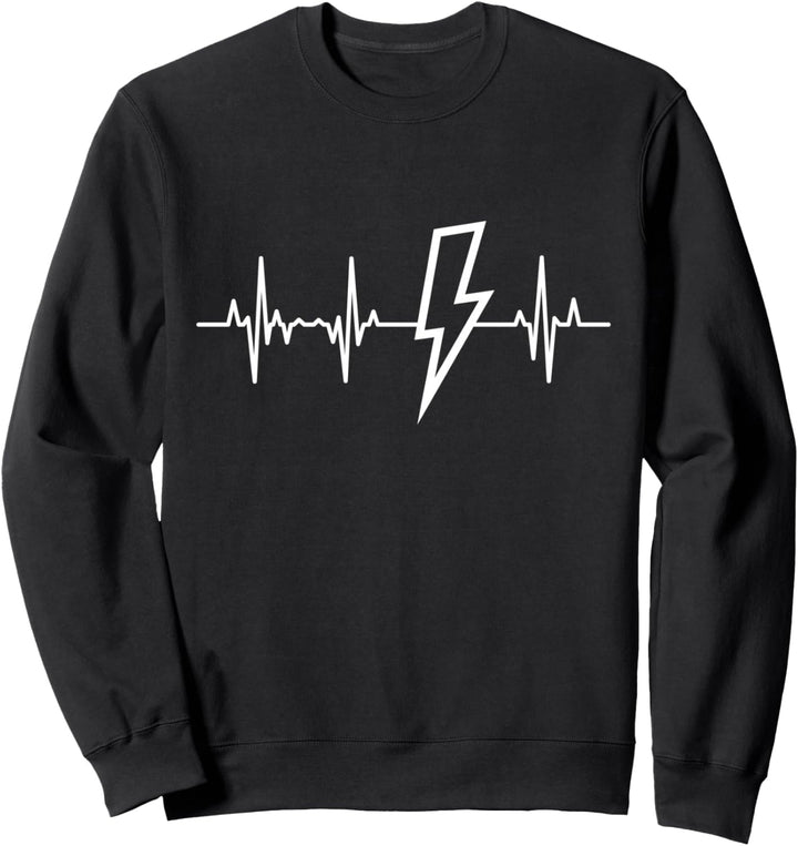 Elektriker Herzschlag für Elektrotechniker Sweatshirt