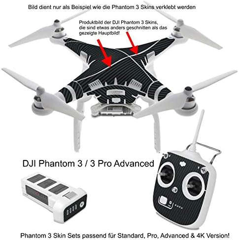 Design Aufkleber Skin Folie + Akku Skins kompatibel mit DJI Phantom 3 Solid State Pink, Solid State