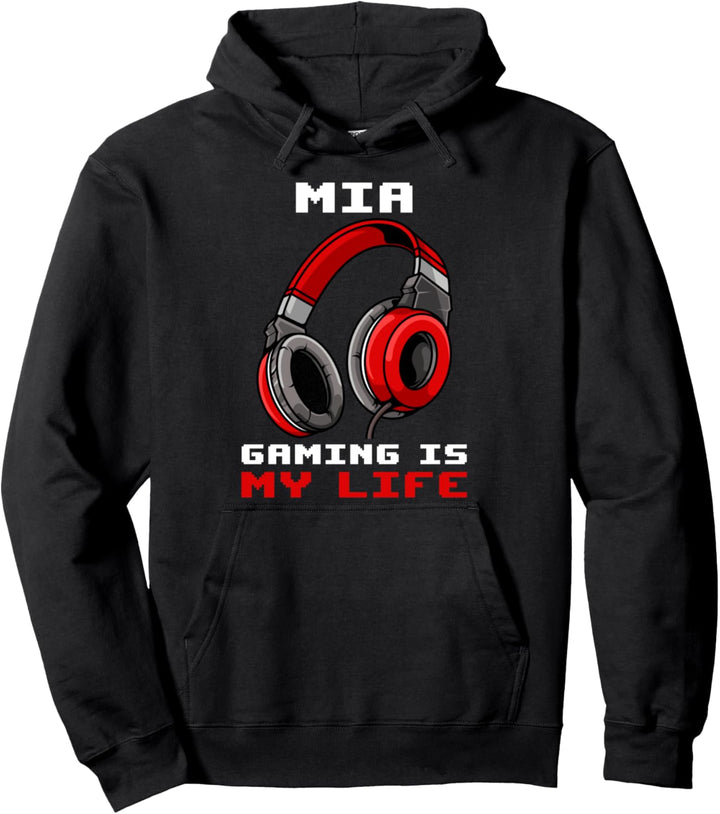 Mia - Gaming Is My Life - Personalisiert Pullover Hoodie
