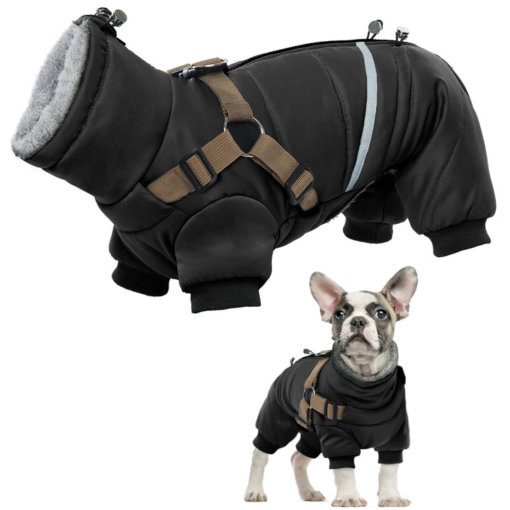 Hundemantel Mittelgrosse Hunde, Hunde Wintermantel mit Geschirr Hundeweste Winter Hundemantel Reflek