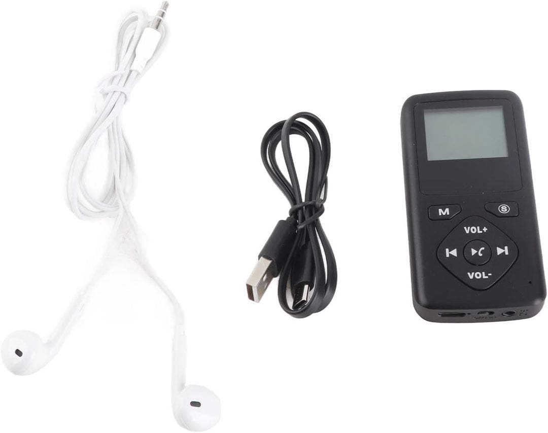 Matybobe Tragbarer DAB DAB+ Taschen-Digitalradioempfänger MP3-Player Kopfhörer Klare Klangqualität U