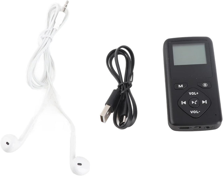 Matybobe Tragbarer DAB DAB+ Taschen-Digitalradioempfänger MP3-Player Kopfhörer Klare Klangqualität U