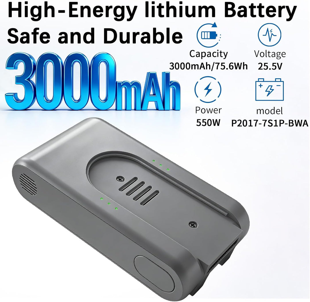 3000mAh 25,2 V Ersatzakku für Xiaomi G9, G10, G9 Plus, G10 Plus Staubsauger, akku für Dreame T20, T2