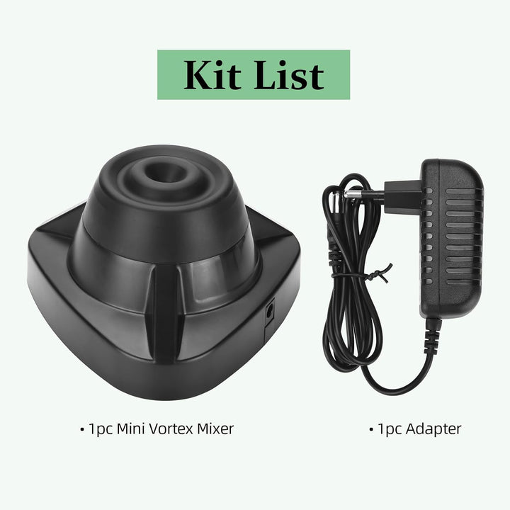 ATOMUS Black Mini Vortex Mixer 10000RPM Liquid Lab Paint Mixer Shakers Strong Vortex Shaking Blender