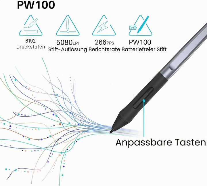 HUION HS64 Graphic Tablet 5080 lpi 160 x 102 mm USB Black