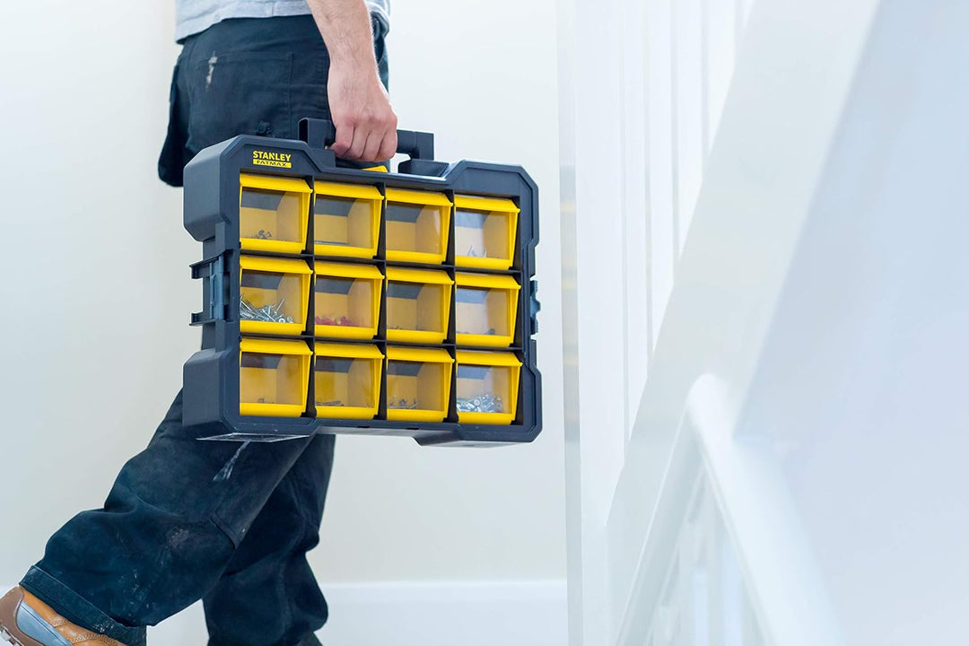 Stanley Fmst81077-1 Flip Bin Organizer FatMax® Grosse, weite Basis- Kippbare und abnehmbare Eimer -