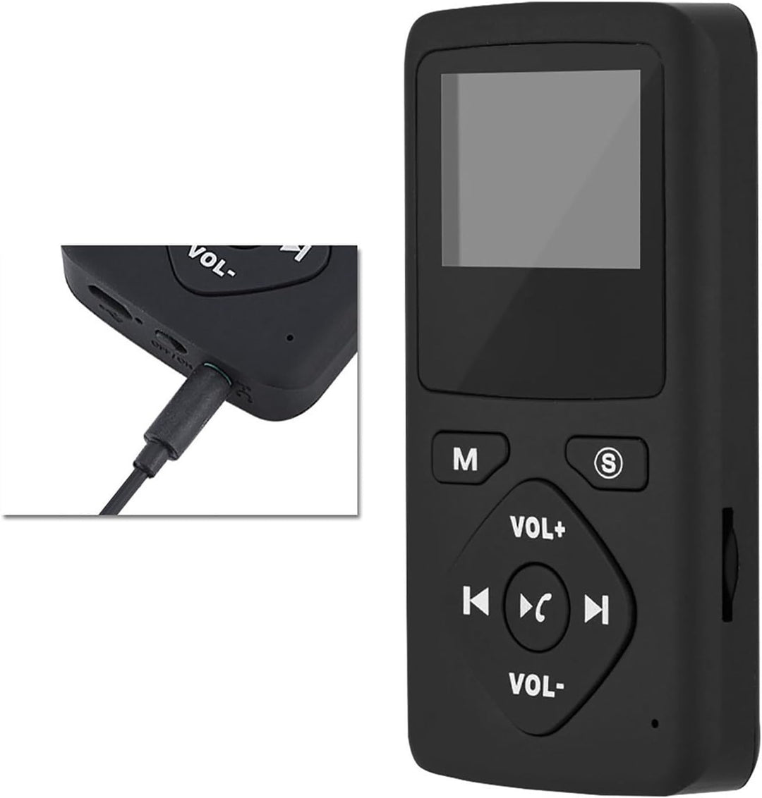Matybobe Tragbarer DAB DAB+ Taschen-Digitalradioempfänger MP3-Player Kopfhörer Klare Klangqualität U