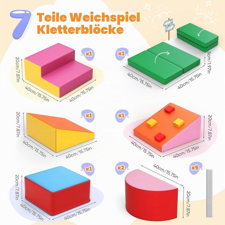 Kinder Schaumstoffbausteine, grosse Schaumstoffbausteine, Indoor-Kletterblöcke, Kinderklettergerüste