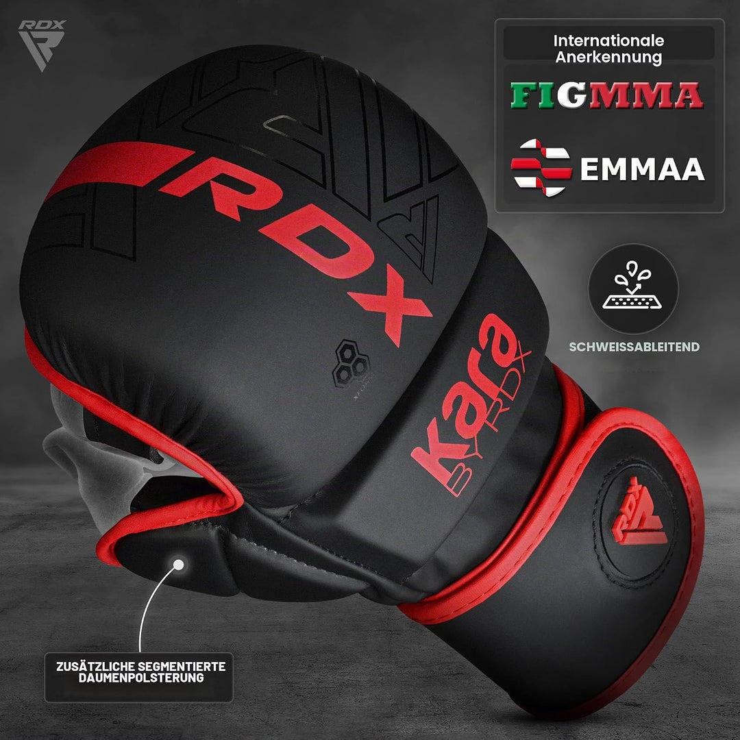 RDX MMA Handschuhe für Kampfsport Grappling Training, Maya Hide Leder Kara Sparring Handschuhe, Punc