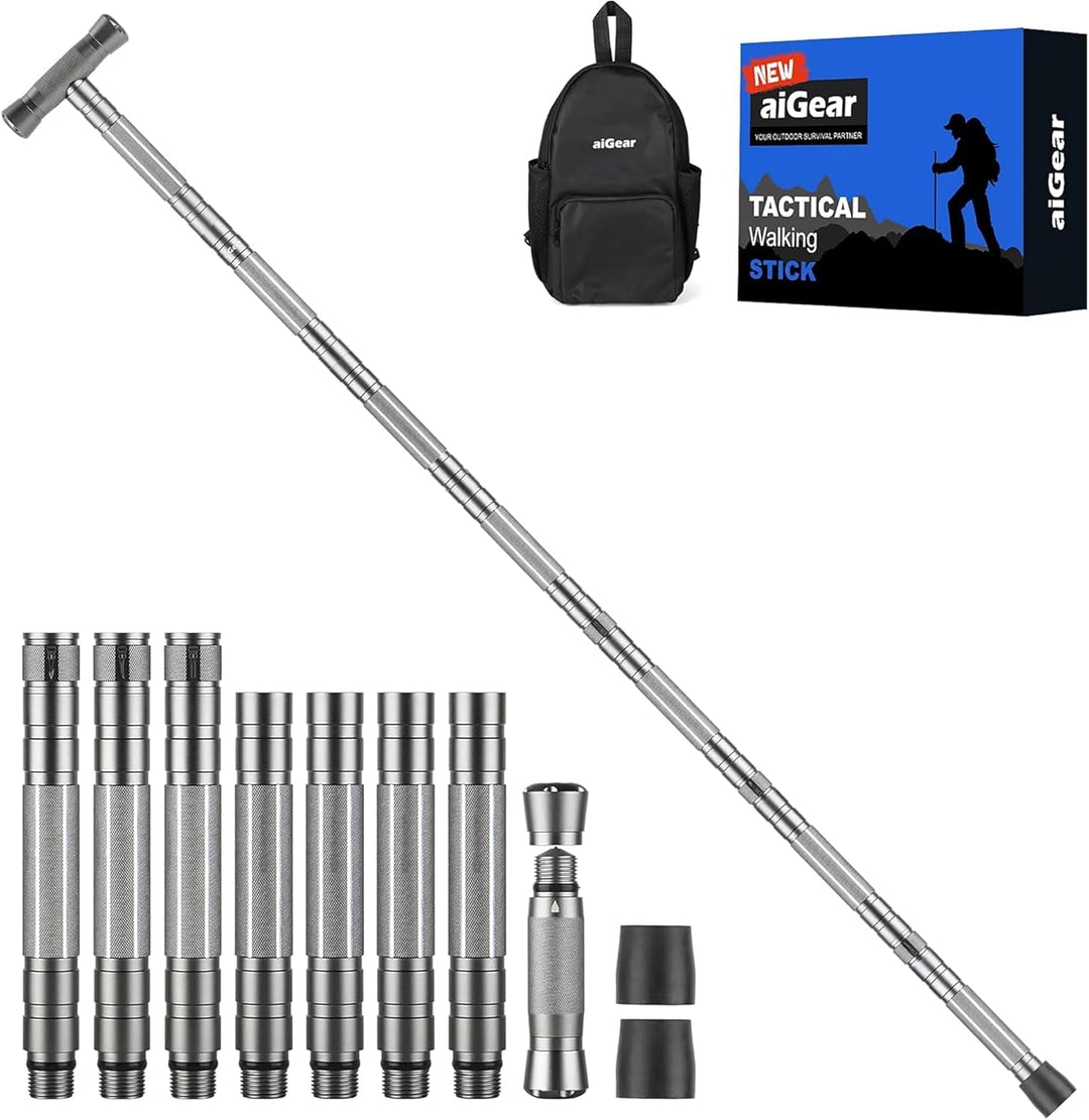 aiGear Taktischestöcke/Wanderstöcke | Upgraded Aluminium Taktische Pole Taktischer Stock | Outdoor 5