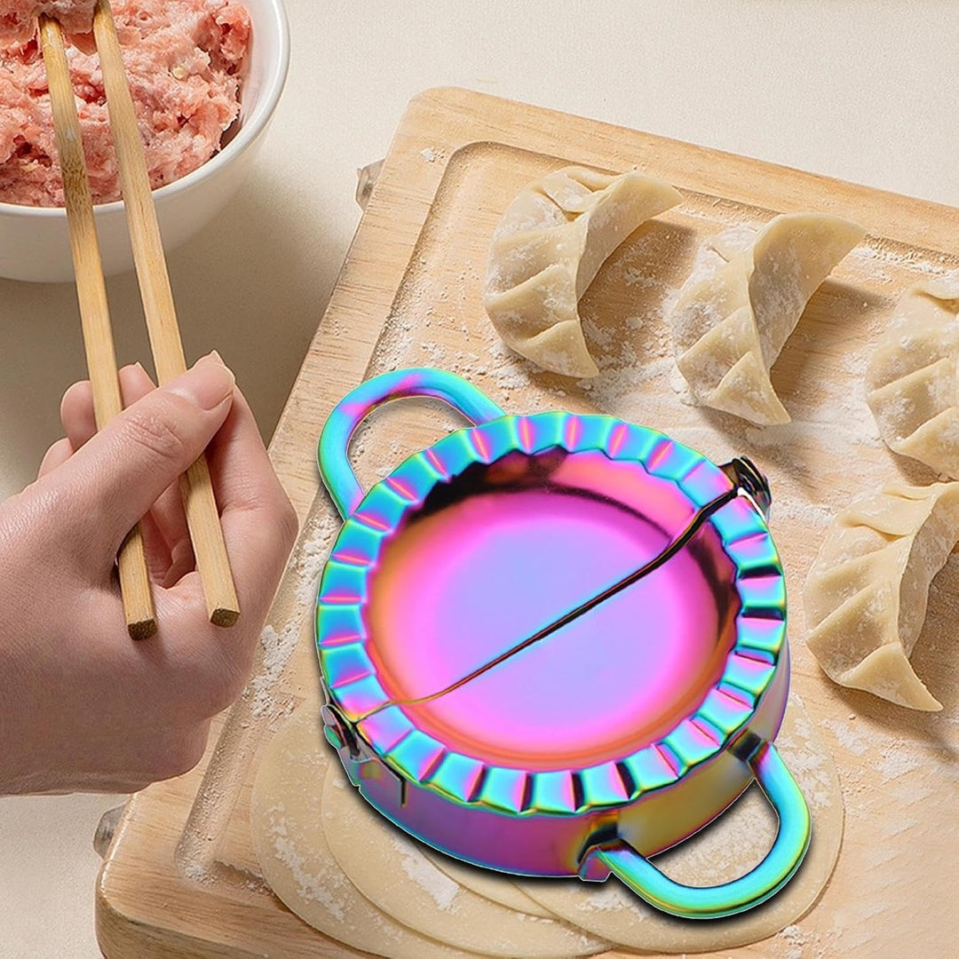 Tortilla Sealer, Dumpling Maker, Stainless Steel Kitchen Tool | Easy Press Design, Sturdy Metal Cons