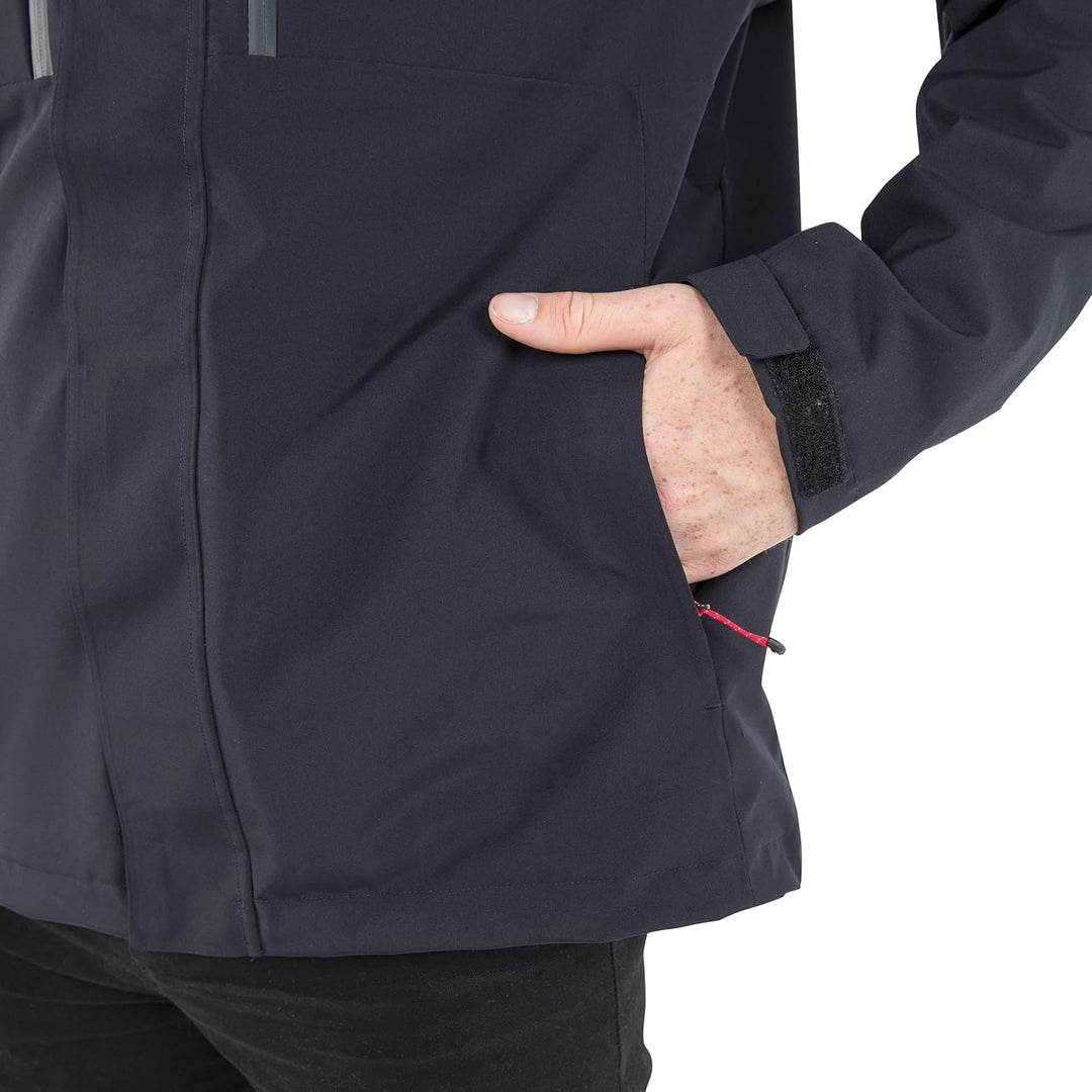 Trespass Herren Oswalt Jacke XXS Schwarz, XXS Schwarz