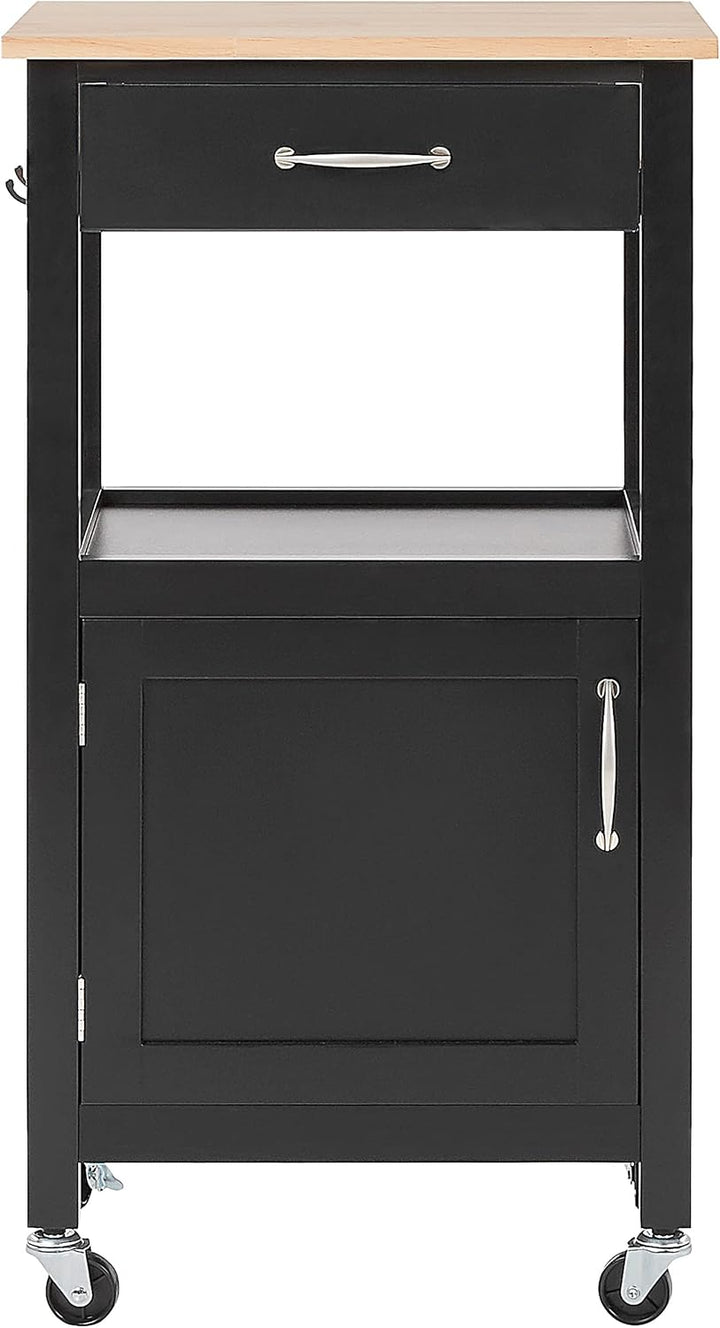 Beliani Allzweck Servierwagen Landhausstil schwarz Siena