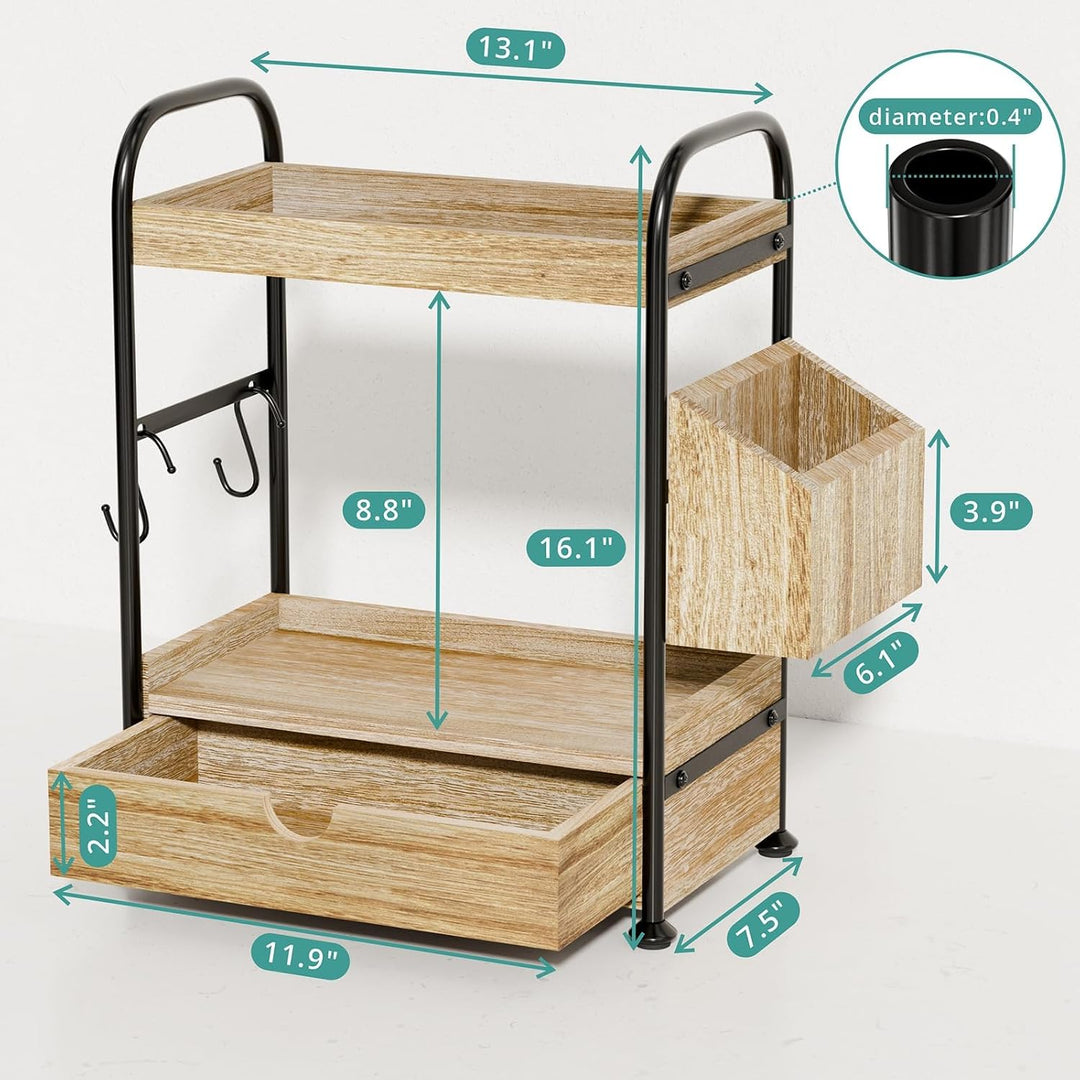 Kottwca Upgrade 2-Ebenen Badezimmer Organizer mit Verstärkte Metallgestelle