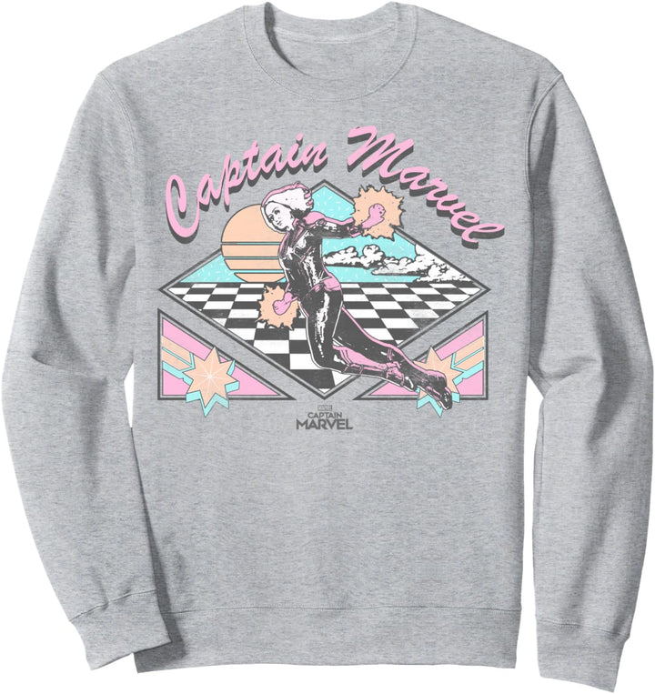 Captain Marvel Retro Bright Portrait Sweatshirt