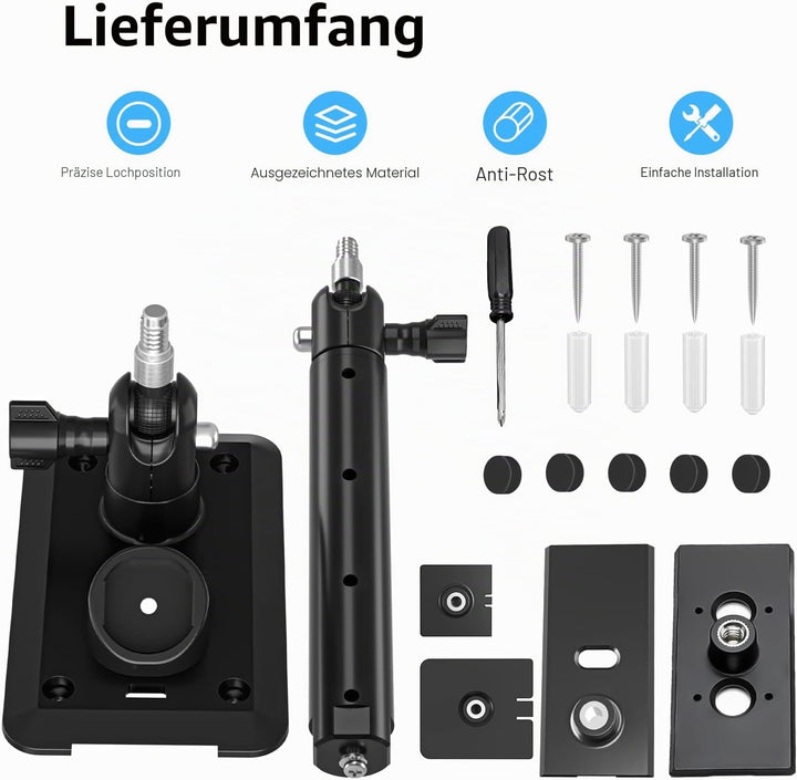 HOLACA 2 in 1 Halterung für Ring Solarpanel, Spotlight Cam/Pro und Stick Up Cam Battery Zubehör zur